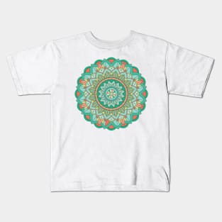 Colorful Mandala, mandala-design, mandala-art, geometric, abstract, mandala and spirituality, colorful, rainbow, mandala pattern, mandala flower patterns, Flower Mandala ,Spirituality Kids T-Shirt